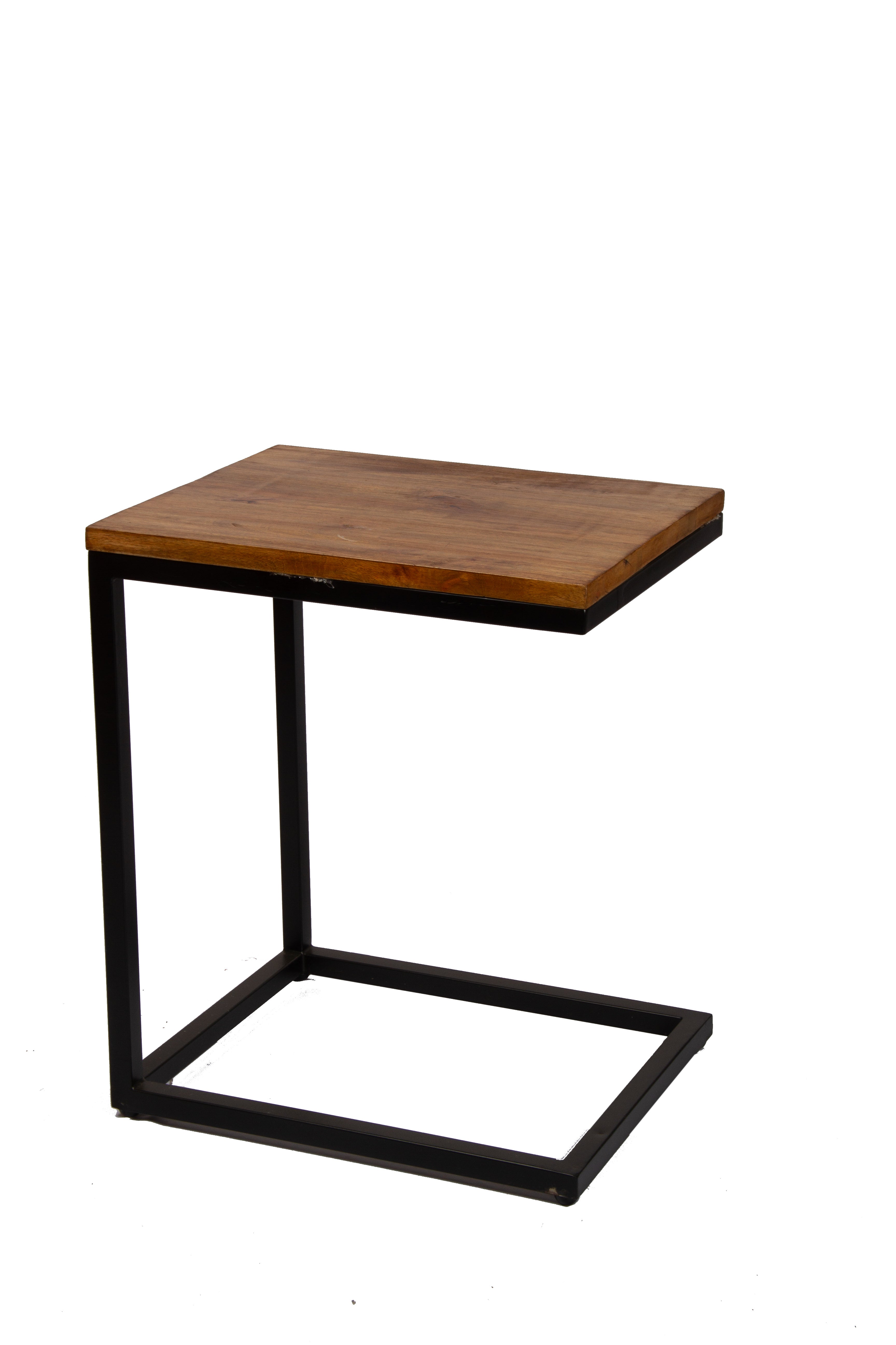 Iron & Mango Side Table - L Shape