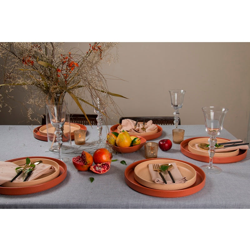 KANSO DINNERWARE SET PLATE - SAND (21 CM), MODERN DINING SETS ROUND TABLE