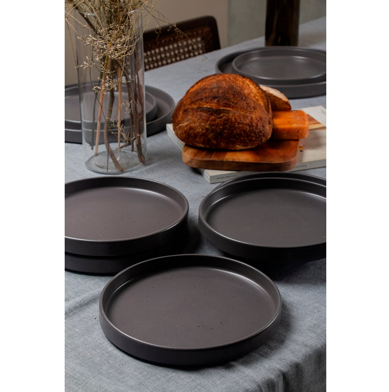 KANSO DINNERWARE PLATE SET - CEMENT, MODERN DINING SETS ROUND TABLE