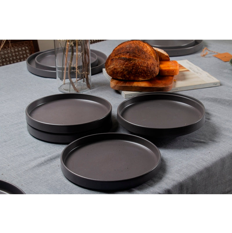 KANSO DINNERWARE PLATE SET - CEMENT, MODERN DINING SETS ROUND TABLE