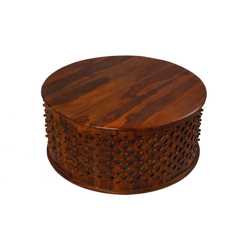 UDAIPUR (LARGE) - ROUND WOOD COFFEE TABLE